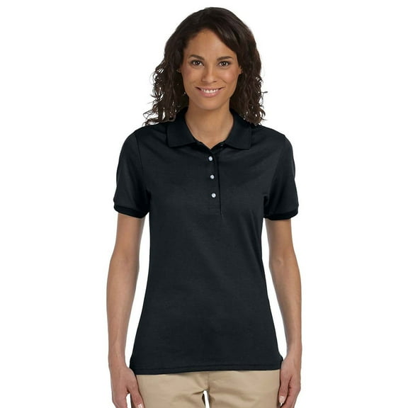 Jerzees Womens Stain Resistant Half-Sleeve Polo Shirt, Pack of 6