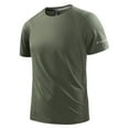 thumbnail image 4 of GEWSEY Men's Crew Neck Short Sleeve T Shirt Loose Fit for Workout Running Outdoor Wear (Army Green, XXL), 4 of 7