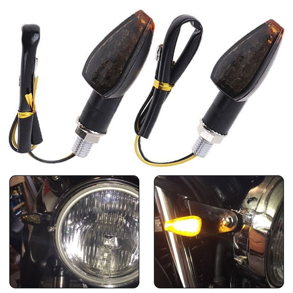 QIFEI General Motorcycle LED Turn Signals Light Amber Rear Light Indicator