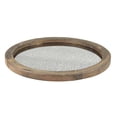 thumbnail image 1 of Stonebriar Round Natural Wood Serving Tray with Antique Mirror, Rustic Butler Tray, Unique Coffee Centerpiece for The Coffee Table, Dining Table, or Any Table Top, 1 of 5