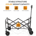 thumbnail image 5 of Blue Garden Utility Cart, Foldable Flat Cart with 220 LBS Load Capacity, 600D Oxford Cloth Storage Bag and Silver Steel Frame for Home Yard Outdoor Use, 5 of 9