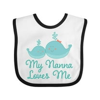 Inktastic Nanna Loves Me Grandchild Whale Boys or Girls Baby Bib