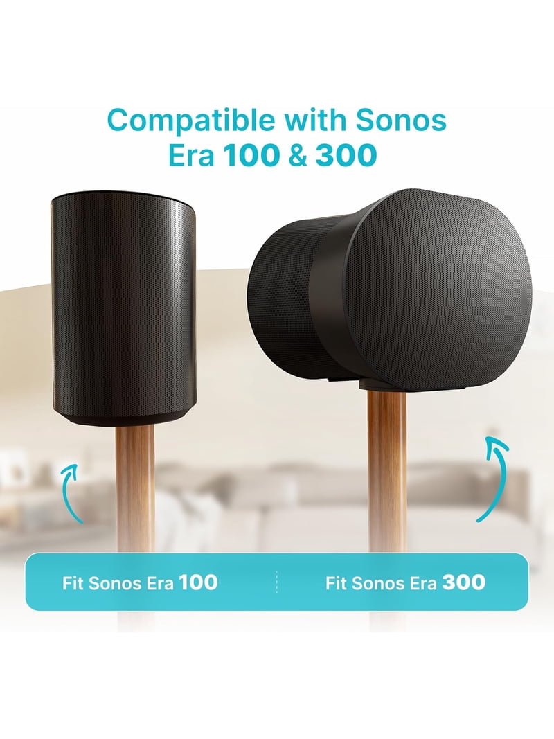 Pegzone, Speaker Stands Pair for SONOS Era 100 and 300, Black
