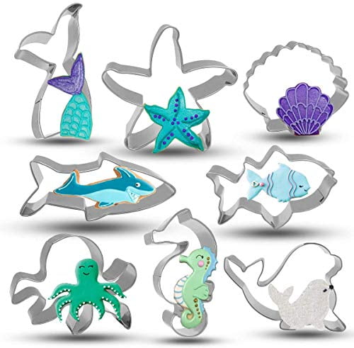 biscuit cutter Sealife Set of 3 Cute animal Seahorse Cookie Cutter Marine