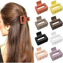 8 Pcs Small Claw Clips, 2 Inch Square Matte Hair Claw Clips Mini Claw Clips Nonslip Hair Claws Jaw Clips for Women Girls Fine and Thick Hair