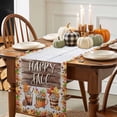 thumbnail image 3 of Happy Fall Table Runner, Autumn Thanksgiving Kitchen Dining Table Decoration for Home Party Decor 13x72 Inches, 3 of 9