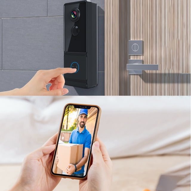 Timbre inteligente, timbre con video remoto inalámbrico inteligente, timbre visual inteligente, detección de movimiento PIR, intercomunicador doméstico, visión nocturna HD, timbre de seguridad Wifi pa