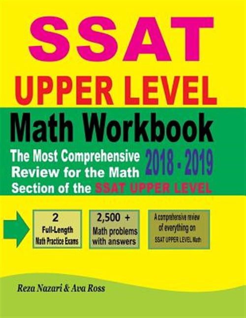 Pre-Owned SSAT UPPER LEVEL Math Workbook 2018 - 2019: The Most ...