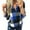 Blue, variant on Womens Plus Size Plaid Shirts 2022 Fall Vintage Casual Long Sleeve Tops Loose Fit Button Down Blouse Cardigan S-5xl