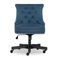 thumbnail image 2 of Linon Sinclair Manager's Chair with Adjustable Height & Swivel, 350 lb. Capacity, Azure Blue, 2 of 9