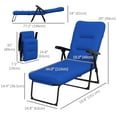 thumbnail image 3 of Outsunny Outdoor Lounge Chair w/ Cushion, Foldable Reclining Patio Chair, 3 of 10