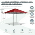 thumbnail image 3 of EAGLE PEAK 13’ x 13’ Red Pop Up Outdoor Canopy, 3 of 9