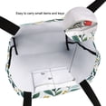 thumbnail image 6 of FORMRS Womens Canvas Tote Bag with Zipper Inner Pocket Shoulder Handbag, Darker Leafy Pattern, 6 of 7