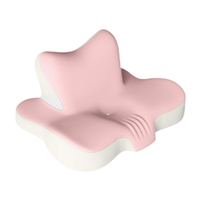 Almohada para el cuello, almohada para cama, cómoda, espuma viscoelástica, suave, versátil, ergonómica, cervical Rosa Beige