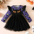thumbnail image 2 of JSCDRPDWL Christmas Dress 5t Christmas Outfit for Girls Girl Black Dress 2t Girls Clothes Fall/ Winter Gifts for Adults Newborn Baby Gifts 10 Year, Purple 12-18 Months, 2 of 8