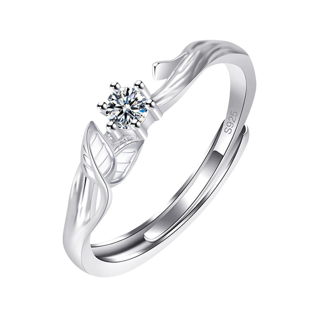 1PCS Pareja Matching Anillo Male Tree Leaves Anillo Abierto Puede Ajustar El Anillo De Promesa Hombres Y Mujeres Un Anillo De Amistad Un Anillo De Pareja Es Adecuado Para Ella Y Él
