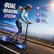 Electric Scooter for Adults, Youth & Big Kids – 19 MPH, 19 Miles Range, Foldable E Scooter with App Control, Dual Braking & Lights, Lightweight Commuting Scooter