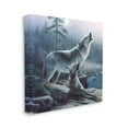 thumbnail image 3 of Stupell Industries Howling Wolf & Pup Landscape Animals & Insects Painting Gallery Wrapped Canvas Print Wall Art, 24 x 24, 3 of 7
