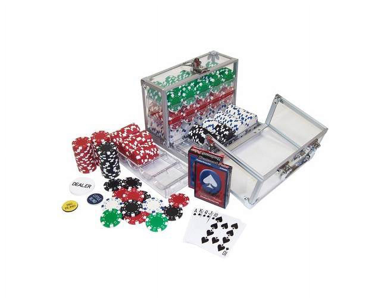 Trademark 600-Piece Clear Acrylic Case - Holds 6 Chip Trays Poker Chip Case (Clear) - image 3 of 3