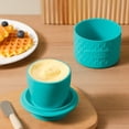 thumbnail image 4 of Butter Crock with Lid for Countertop,Silicone Butter Dish Keeper for Fresh Spreadable Butter French Butter Bell Butter Container Holder with Water Line for Kitchen and Home Decor(Mint Green), 4 of 5