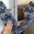 thumbnail image 6 of Funny Hand Towels Cat Towels for Bathroom Kitchen,Funny Gift Cat Hanging Washcloths Towels Valentine Birthday Christmas Gift for Cat Lover, 6 of 8
