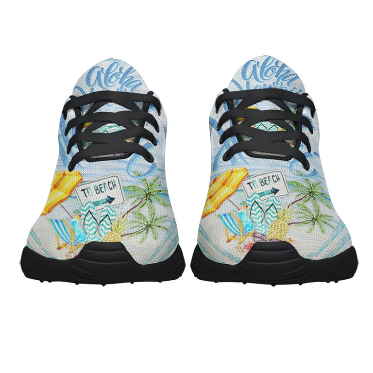 Aloha Hawaii Shoes Sneakers for Women Men Black Size 4.5 - Walmart.com