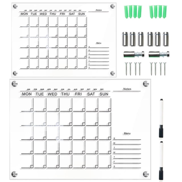 1 Ensemble de Bloc-Notes en Acrylique Transparent Durable Pratique pour Étudiants Tableau Mémo Mural