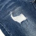 thumbnail image 5 of KIDSCOOL SPACE Kids Bird Shaped Ripped Holes Elastic Band Inside Slim-Fit Jeans,Blue,7-8 Years, 5 of 6