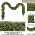 thumbnail image 7 of 5FT Cedar Christmas Garlands, Realistic Green Pine Garland, Real Touch Artificial Cypress Garlands for Mantle, Fireplace, Desk, Door, Wall & Upstairs Indoor & Outdoor Xmas Holiday Decorations, 7 of 7
