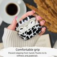 thumbnail image 3 of Stylish black and white patterned silicone headphone case for Airpods, 3 of 7