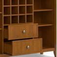 thumbnail image 3 of Simpli Home Bedford 54 inch Wide Solid Wood Transitional Sideboard Buffet and Wine Rack in Light Golden Brown, 3 of 10