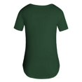 thumbnail image 4 of Women's T-Shirts Top TShirt For Women Short Sleeves Solid Color Outdoor Loose Casual Tshirt Comfortable Fashionable for Everyday Wear, 4 of 6