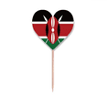 thumbnail image 1 of Drapeau National du Kenya Cure-Dents Pays d'Afrique Drapeaux Cœur Piques à Cupcakes, 1 of 3