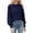 Blue, variant on Cute Sweater Women Crewneck Long Sleeve Puff Sleeves Business Casual Work Cable Knit Warm Sweaters