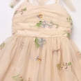 thumbnail image 6 of IBTOM CASTLE Toddler Baby Girls Birthday Party Princess Tutu Dress Floral Backless Ruffle Tulle Dresses for Cake Smash 18-24 Months Apricot Floral, 6 of 8