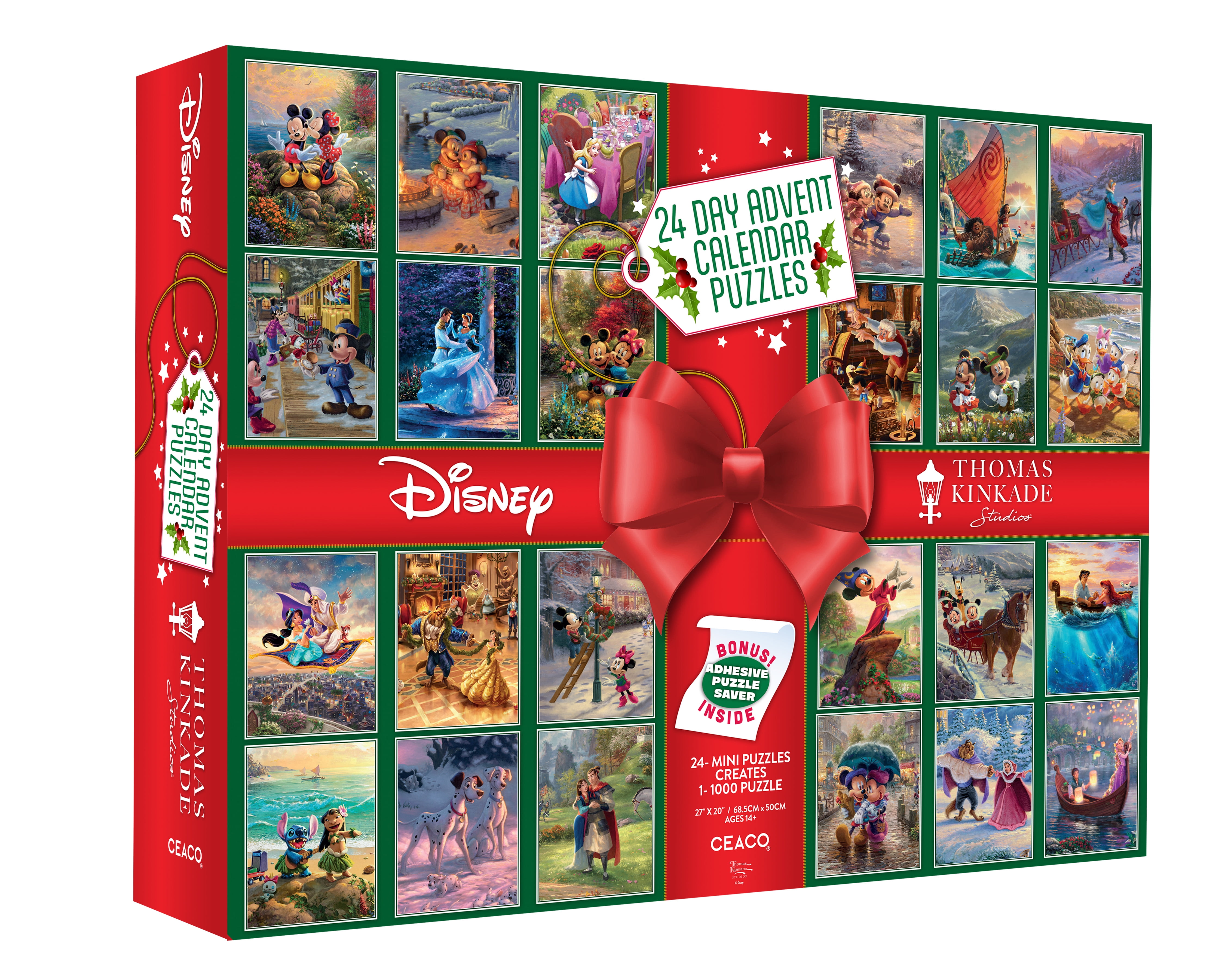 Ceaco Thomas Kinkade-Disney 1000-Piece 24-Day Advent Calendar
