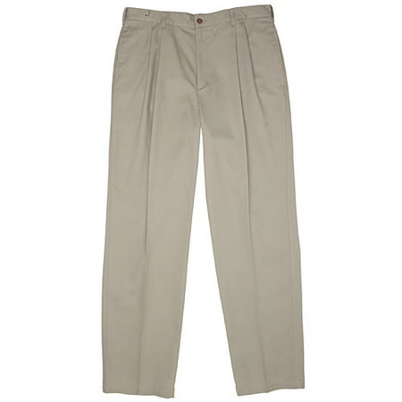 Men's Twill Stain-Free Pleated Pant