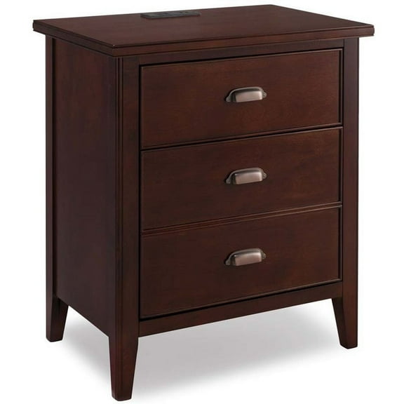 Bowery Hill 1 Drawer Nightstand in Chocolate Cherry
