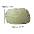 thumbnail image 5 of Flash Furniture Duncan Oversized Green Dot Refillable Bean Bag Chair for All Ages, 5 of 9