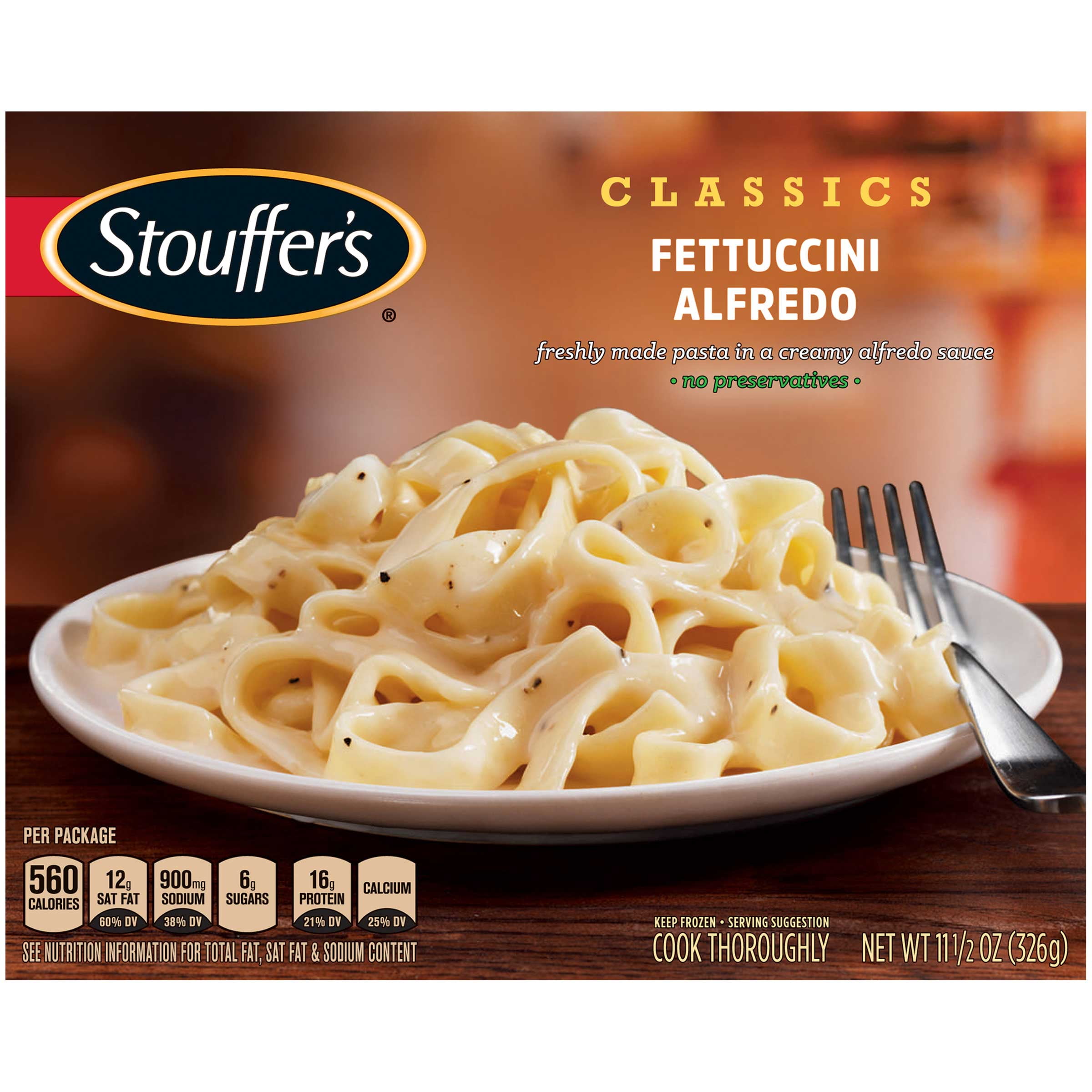 Stouffer'S Meal Alfredo 11.5oz (PACK OF 12) - Walmart.com