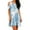 A7-Floral Print Light Blue, variant on PPYOUNG Women's Short Sleeve Cold Shoulder Tunic Top Swing T-Shirt Casual Round Neck Dress with Pockets