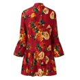 thumbnail image 5 of asddcavvf Robes pour Femmes Mode Féminine Robe à Manches Longues Décontractée Col Mi-Ouvert Grande Taille, 5 of 5