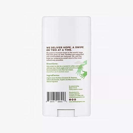 Stinkbug Naturals Cedar Eucalyptus Deodorant Stick, Aluminum Free, 2.1 oz