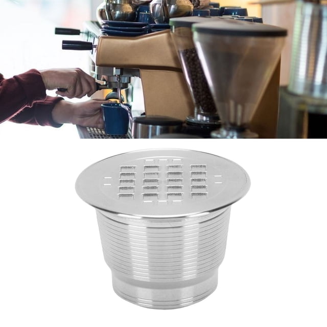Cápsula De Café Reutilizable, Cápsula De Café Recargable De Acero Inoxidable 304 Con Cuchara Y Cepillo Para Máquina De Café