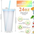 thumbnail image 4 of Vaso Honeydak de plástico de 700 a 800 ml, 60 unidades, con pajita y tapa, 4 of 7