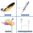 thumbnail image 3 of FiGoal 3IN1 Cat Toy Set for Teasing Cats, Electric Moving Fish Flopping Interactive Wiggle Moving Cat Kicker Fish Toy for Cat Exercise, 3 of 7