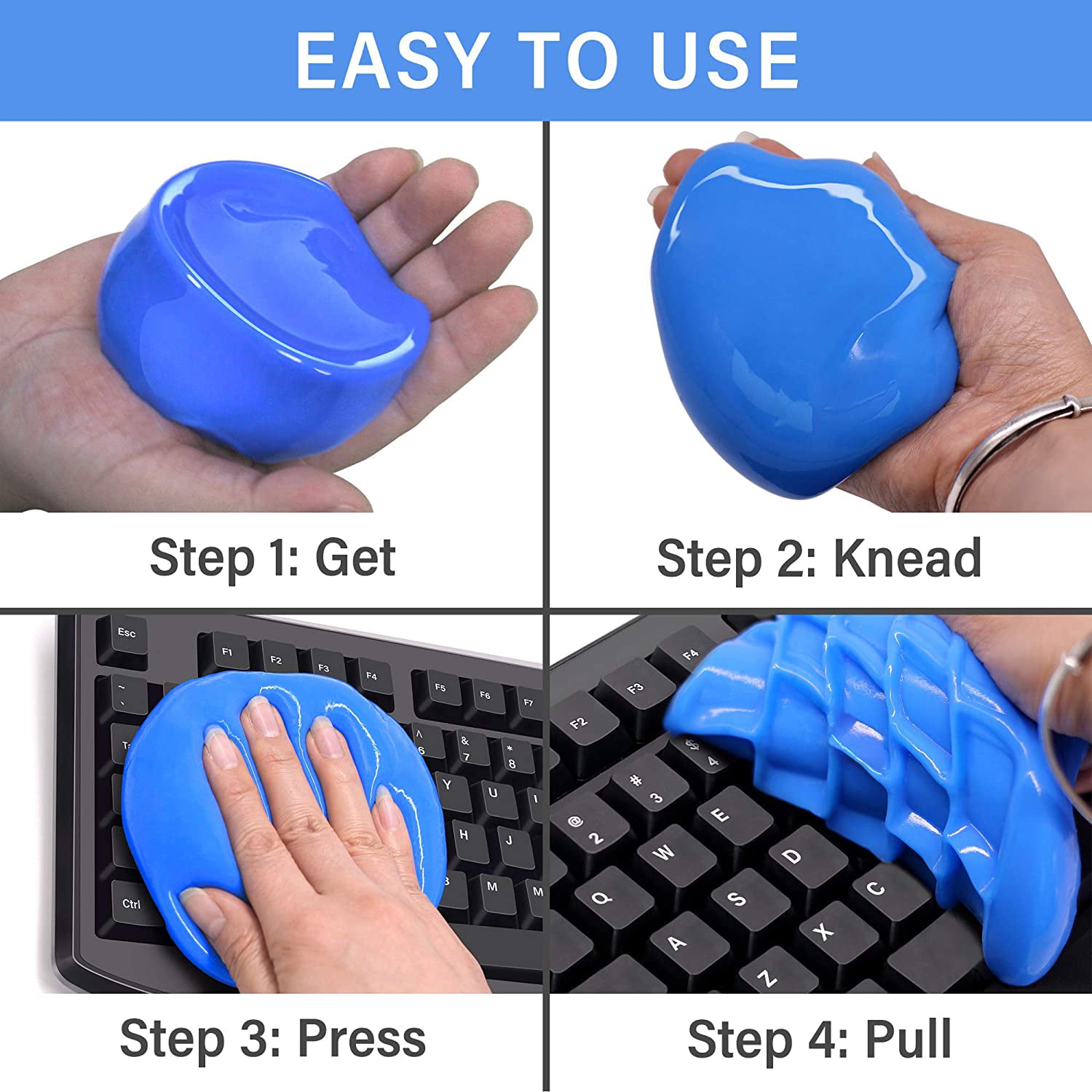 5 PACK/80G Keyboard Cleaner and Cleaning Gel Universal with 5 Keyboard Cleaning Set 