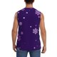 thumbnail image 4 of Fotbe Crystal Purple Snowflake Men's Camiseta sin Mangas Estampada para Hombres, Playera Casual para Gimnasio, Entrenamiento, Playa-Medium, 4 of 7