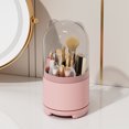 thumbnail image 1 of Caja De Almacenamiento De Cosméticos Estuche cosmético 360 Portalápices giratorio Rejilla extraíble Caja de brochas de maquillaje (Rosa) Wdftyju Libre de BPA, 1 of 4