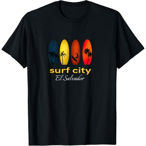 t-shirtSurf City El Salvador El Sunzal SV Sivar Salvadorian playas T-Shirt mens t shirt，black，women，funny，misfits，men，journey